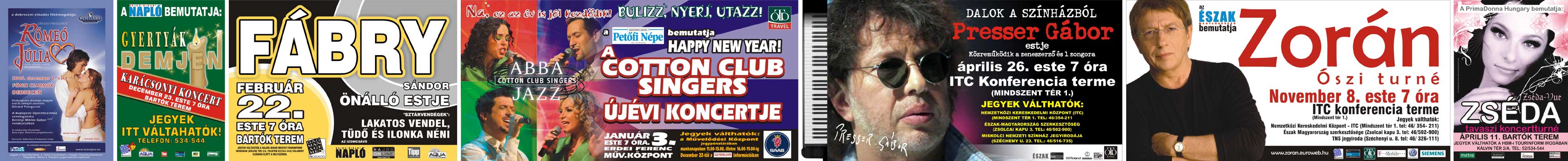 Rendezvények plakátjai